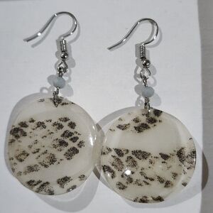 Leopard Print Dangle Earrings